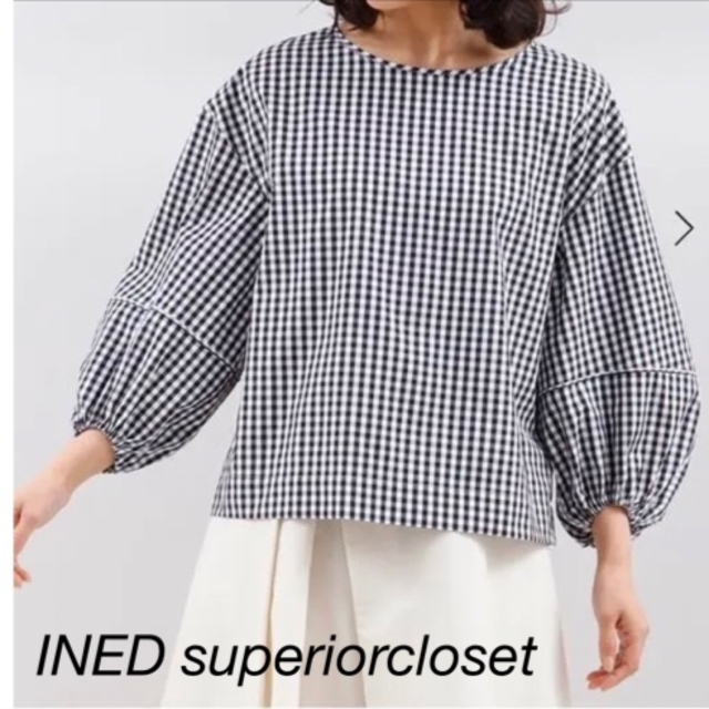 INED(イネド)のお値下げ　INED superiorcloset  シャツ ブラウス　チェック レディースのトップス(シャツ/ブラウス(長袖/七分))の商品写真