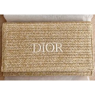 クリスチャンディオール(Christian Dior)のクリスチャンディオール ラタンベージュポーチ クラッチバッグ ノベルティ(その他)