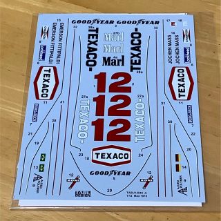 新品未使用⭐︎デカール　マクラーレン　1/12 M23(模型/プラモデル)