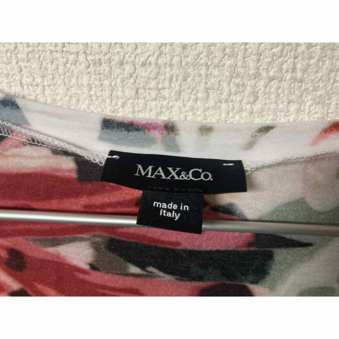 Max & Co.(マックスアンドコー)のMAX&Co イタリア製 デザイン Tシャツ カットソー ホワイト M レディースのトップス(Tシャツ(半袖/袖なし))の商品写真