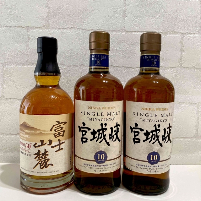 終売品 宮城峡 10年45° ×2本 富士山麓 樽熟原酒50° 1本 700ml - ウイスキー