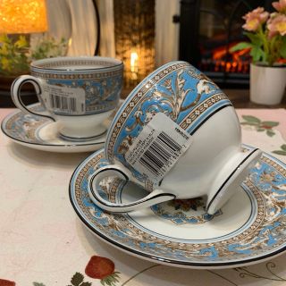 ウェッジウッド(WEDGWOOD)のシール付き　未使用　ウェッジウッド  フロレンティーン　ターコイズ　リーカップ(食器)