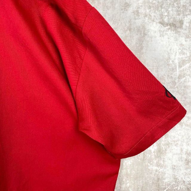 Dickies(ディッキーズ)のディッキーズ 企業ロゴ SALOMON FUJI ワークシャツ 半袖 赤 L相当 メンズのトップス(シャツ)の商品写真