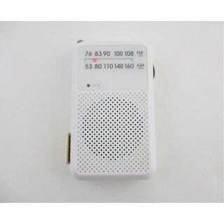 オームデンキ(オーム電機)の専用　美品 オーム電機 AM/FM モバイルラジオ AT-OMR0011-WH(ラジオ)