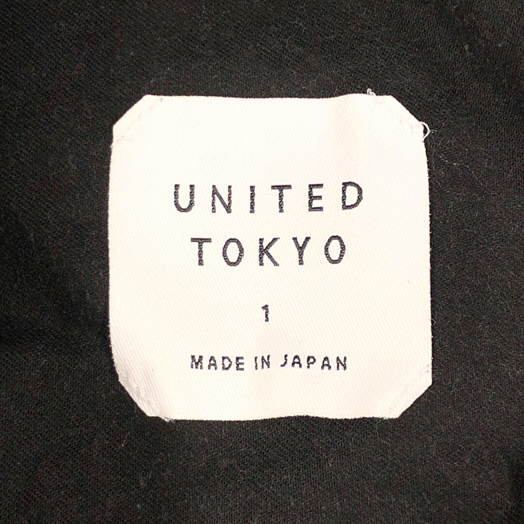 UNITED TOKYO 409441010 グレンチェック ウエストゴム入り 2タック スラックス パンツ チャコールグレー系 サイズ1 正規品 / B3736