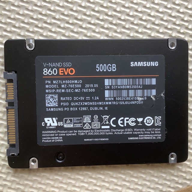 未開封・新品　SSD500GB SAMSUNG 860EVO