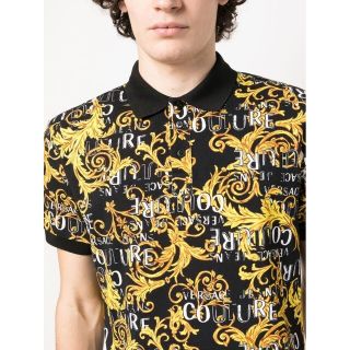 VERSACE JEANS COUTURE 半袖ポロシャツ バロック Mサイズ