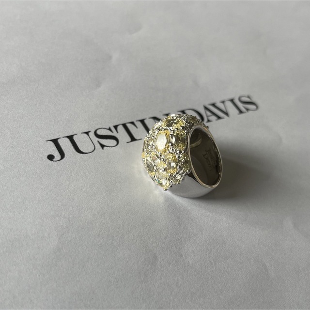 定価3.5万・新品★Justin Davis ジルコニア装飾キーモチーフリング