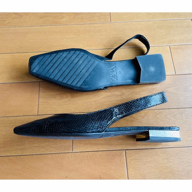 ZARA スリングバックフラットパンプス　サイズ39 レディースの靴/シューズ(ハイヒール/パンプス)の商品写真
