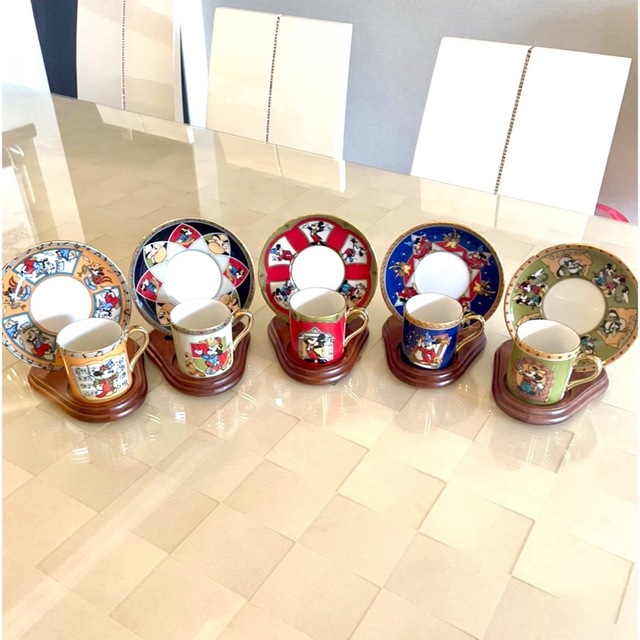 Disney◇カップ&ソーサー/デミタスカップ/全5客セット スタンド付き ...