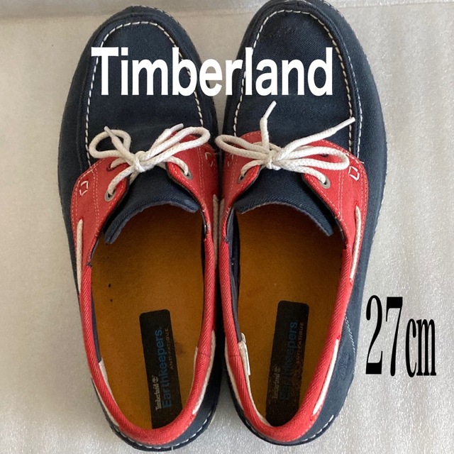 Timberland(ティンバーランド)のTimberland トリコロール風デッキシューズ  キャンバス生地 メンズの靴/シューズ(デッキシューズ)の商品写真