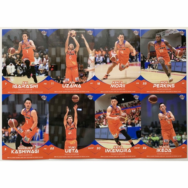 B.LEAGUE BBM カード 2020 新潟アルビレックBB 8枚セット エンタメ/ホビーのトレーディングカード(シングルカード)の商品写真