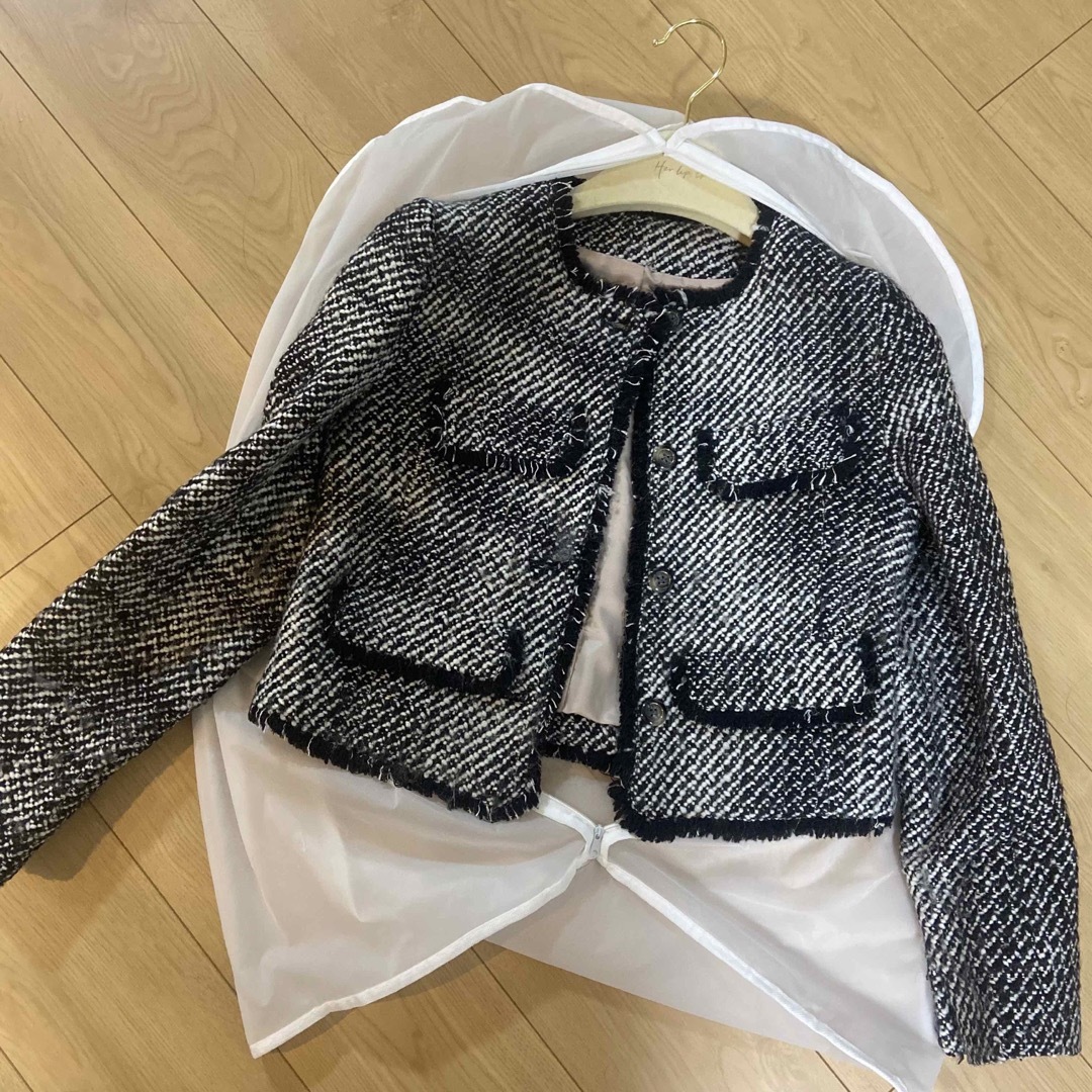 Wool-Blend Fancy Tweed Jacket