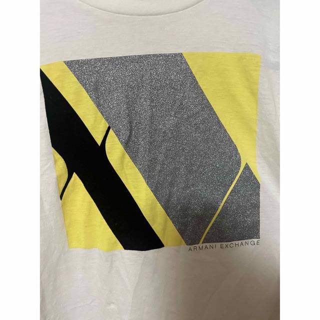 ARMANI EXCHANGE(アルマーニエクスチェンジ)の新品タグ付きARMANI EXCHANGE グリッター プリント 半袖Tシャツ レディースのトップス(Tシャツ(半袖/袖なし))の商品写真