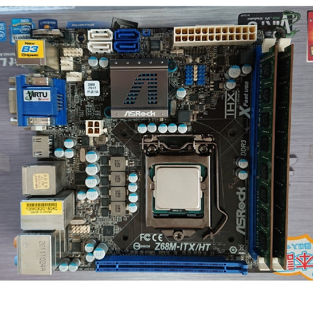 【ジャンク】ASRock   Z68M-ITX/HT スマホ/家電/カメラのPC/タブレット(PCパーツ)の商品写真