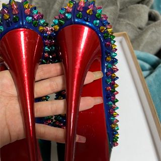 ルブタン パンプス マルチ 37.5 LADY PEEP SPIKES 150 | www.proesmin.com