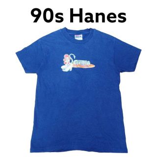 ヘインズ(Hanes)の90s Hanes　センタープリント　バンド　Tシャツ　古着　ヘインズ(Tシャツ/カットソー(半袖/袖なし))