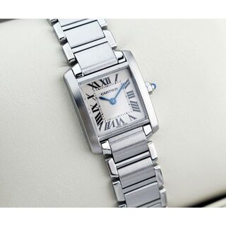 カルティエ(Cartier)の美品 カルティエ タンク フランセーズ シルバー ローマン SM Cartier(腕時計)