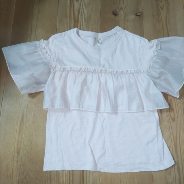 petit main(プティマイン)のpetit main♡チュール付きＴシャツ キッズ/ベビー/マタニティのキッズ服女の子用(90cm~)(Tシャツ/カットソー)の商品写真