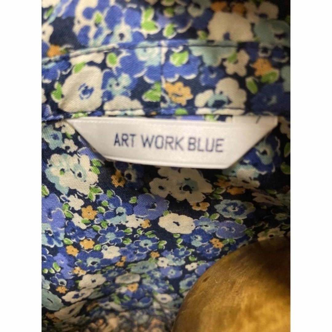 ART WORK BLEU コットン花柄シャツ