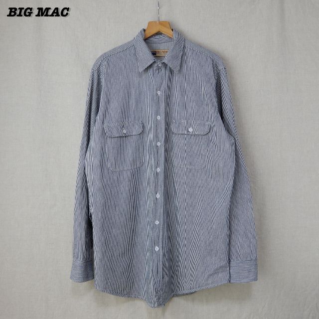 BIG MAC Hickory Stripe Shirts 1990s Lシャツ