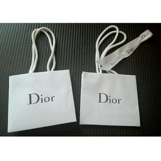 【値下げ】Diorショッパー小２個・リボン１つ(ショップ袋)