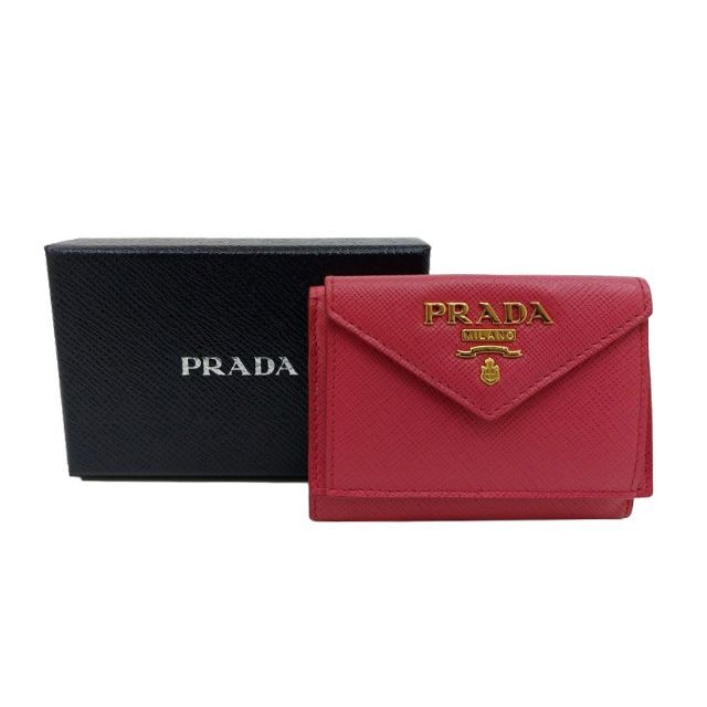 プラダ PRADA プラダ 3つ折り財布  1MH021 ワインレッド