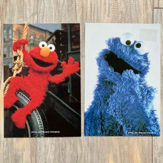 セサミストリート(SESAME STREET)のセサミストリート  エルモ＆クッキーモンスター　ポストカード 2枚セット　非売品(使用済み切手/官製はがき)