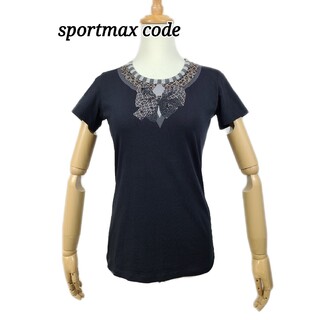 スポーツマックス(SPORTMAX（MAX MARA）)の美品 sportmax code ストレッチカットソー(Tシャツ(半袖/袖なし))