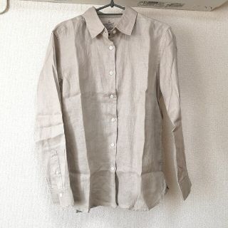 ムジルシリョウヒン(MUJI (無印良品))の無印良品 ヘンプ洗いざらし レギュラーカラー 長袖シャツ サンドベージュ(シャツ/ブラウス(長袖/七分))