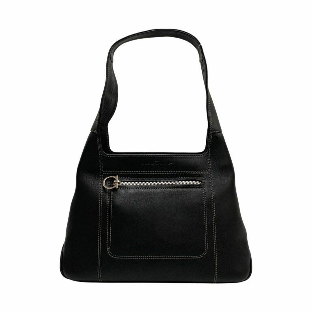 極 美品 Salvatore Ferragamo フェラガモ ガンチーニ 金具 ロゴ レザー