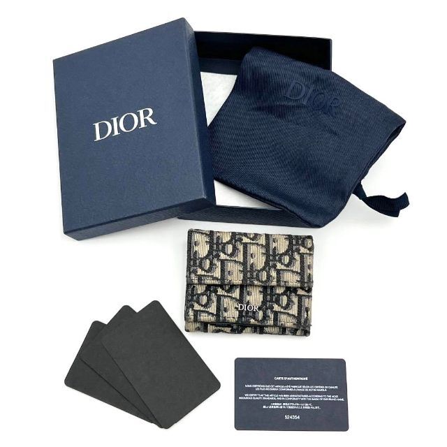 クリスチャンディオール【23年現行品】ディオール　メンズ　財布　折り財布　3つ折りウォレット　DIOR