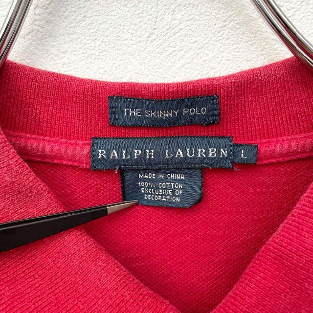 POLO RALPH LAUREN(ポロラルフローレン)のレディース　ポロラルフローレン　虎 刺繍　ビッグポニー　半袖ポロシャツ　赤　Ｌ レディースのトップス(ポロシャツ)の商品写真