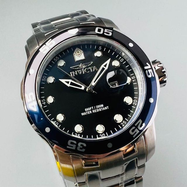 インビクタ 腕時計 メンズ シルバー ブラック 新品 おしゃれ ケース
