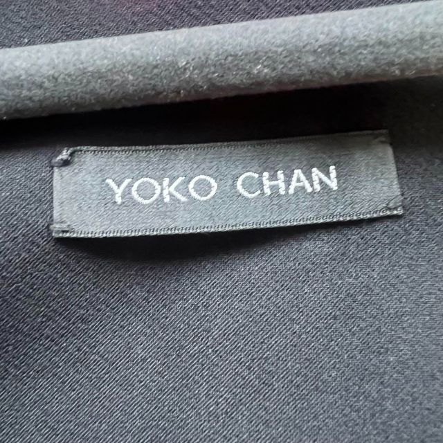 【美品】YOKO CHAN ビジュー付きワンピース ブラック フレア 38 膝丈