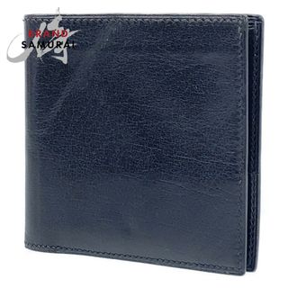 エルメス(Hermes)のHERMES エルメス ブラック 黒 レザー 二つ折り財布 札入れ □R刻印 メンズ 402137 【中古】(折り財布)