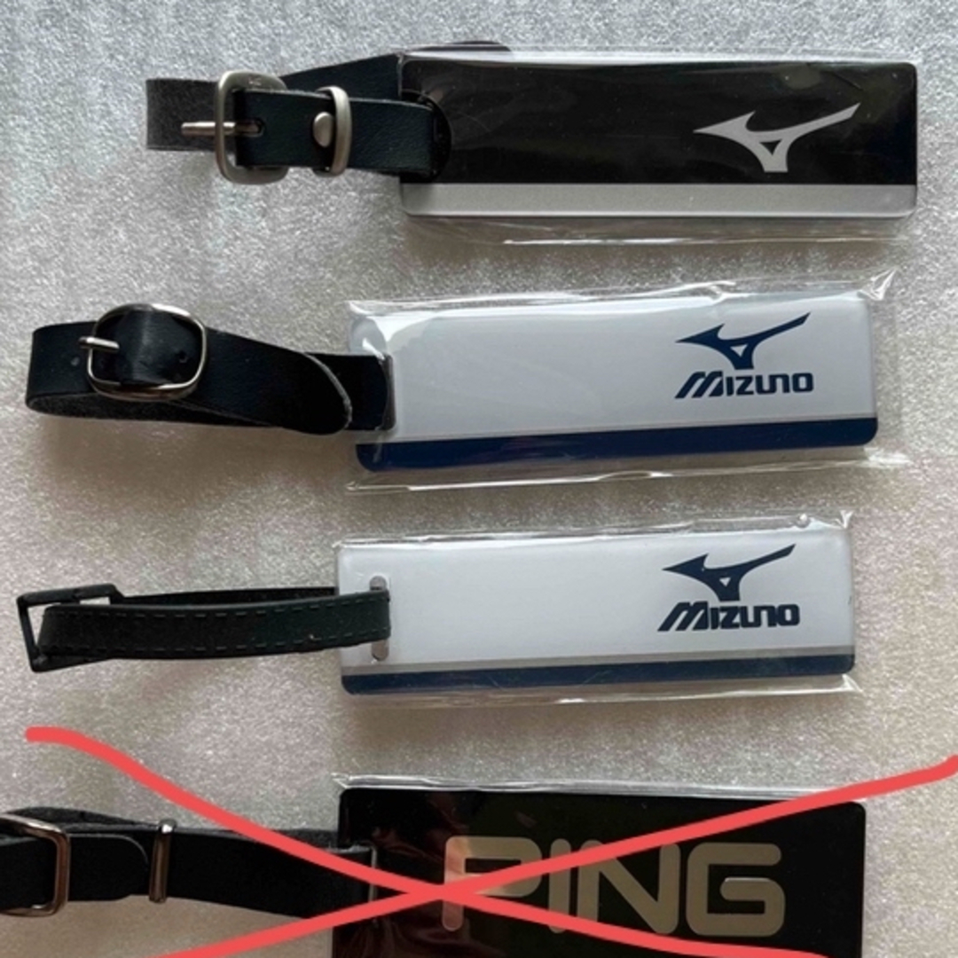 MIZUNO(ミズノ)のミズノ キャディーバックのネームプレート 3個未使用品 スポーツ/アウトドアのゴルフ(その他)の商品写真