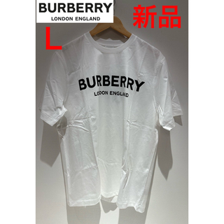 BURBERRY - 新品❗️Burberry ロゴプリント ホワイトTシャツ Lサイズ
