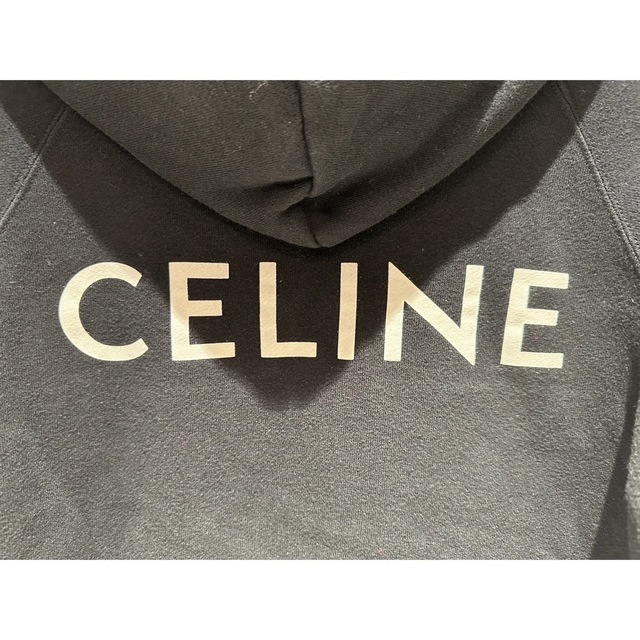 celine - 美品❗️CELINE バックロゴフーディー ブラック Mサイズの ...