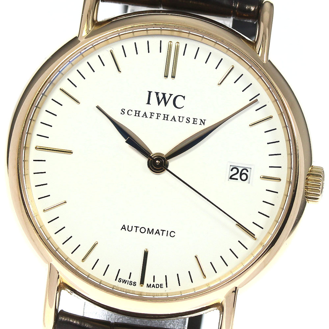 IWC IWC SCHAFFHAUSEN IW356302 ポートフィノ K18PG デイト 自動巻き メンズ 良品 _750779