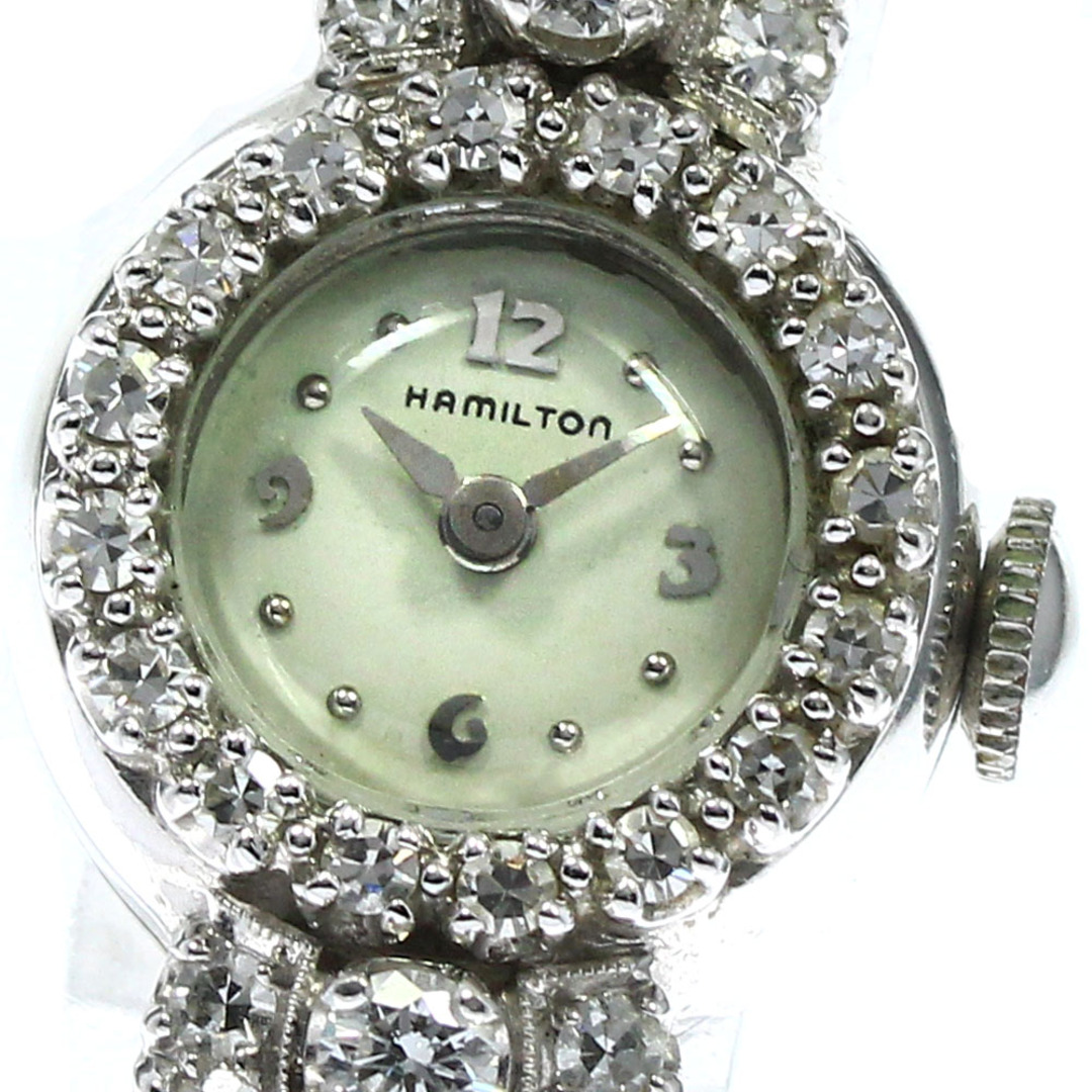 Hamilton ハミルトン　時計　ジュエリーウォッチ　ダイヤ　k14 WG