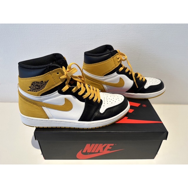 Jordan Brand（NIKE）(ジョーダン)の美品❗️JORDAN 1 RETRO HIGH OG YELLOW OCHRE メンズの靴/シューズ(スニーカー)の商品写真