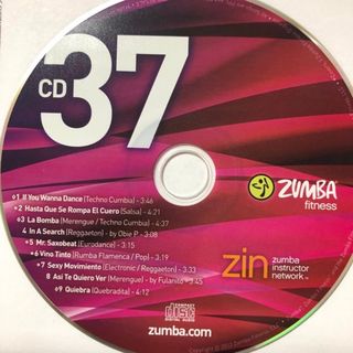 ズンバ(Zumba)のズンバ　ZIN37  CD(スポーツ/フィットネス)