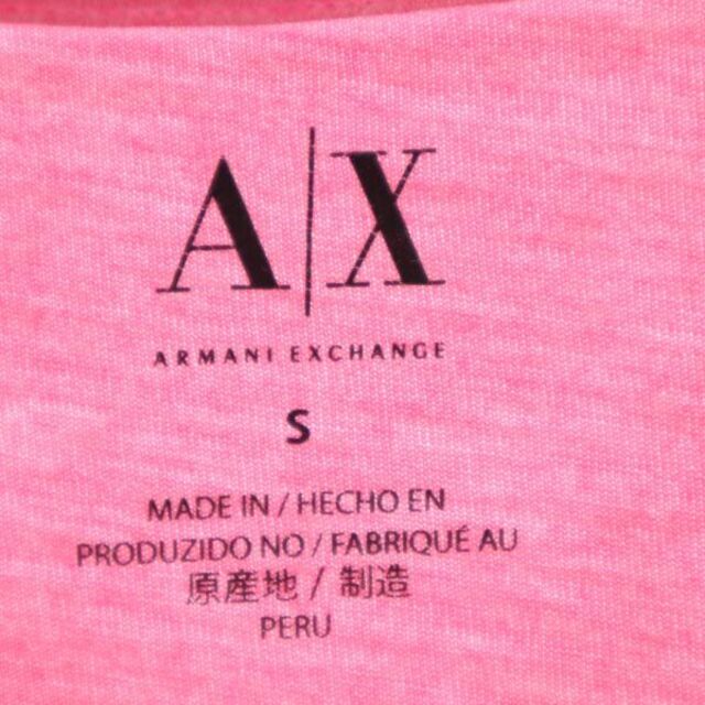 ARMANI EXCHANGE(アルマーニエクスチェンジ)のアルマーニエクスチェンジ Vネック ロゴプリント 半袖 Tシャツ S ピンク系 ARMANI EXCHANGE レディース 【中古】  【230527】 メール便可 レディースのトップス(Tシャツ(半袖/袖なし))の商品写真