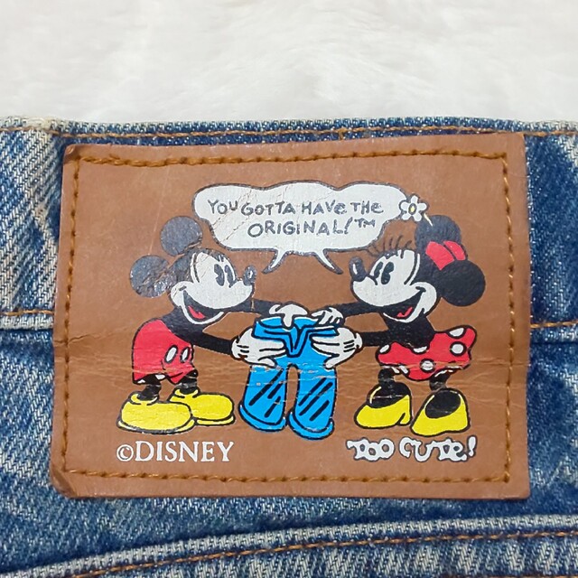 vintage Disney パッチワークミッキーハイウエストデニム 個性的