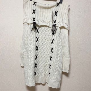 アクシーズファム(axes femme)の【axes femme】新品タグ付き☆レースアップオフショルワンピース(ひざ丈ワンピース)