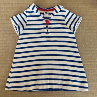 プチバトー(PETIT BATEAU)のプチバトー　セーラー　ワンピース　12m 74cm(ワンピース)