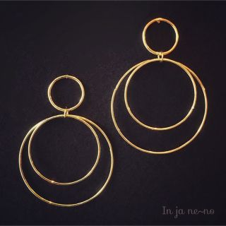 サークルピアス （金）／ フープ 円 丸 ミニマル(ピアス)