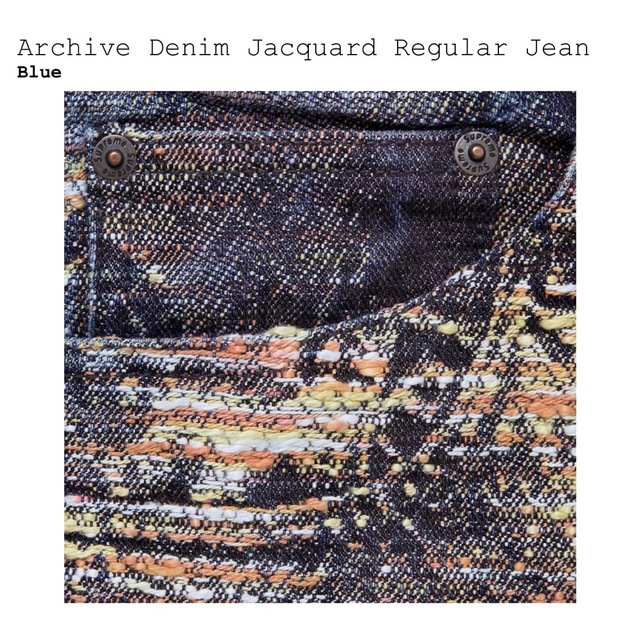 34 Archive Denim Jacquard Regular Jean 青