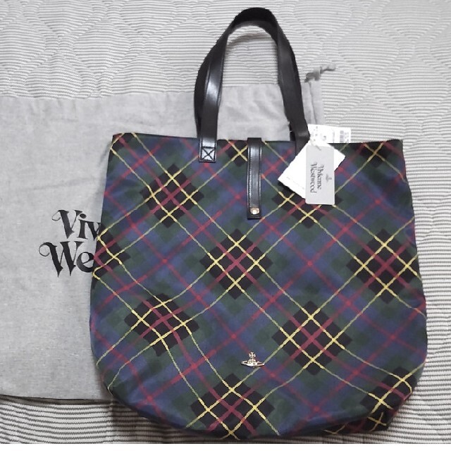 タグ付き新品 Vivienne Westwood オーブ チェック トートバッグ